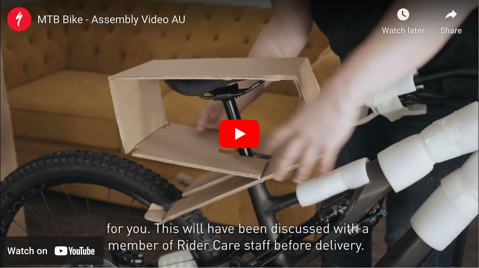 Load video: Watch Mountain Bike Assembly Video Guide