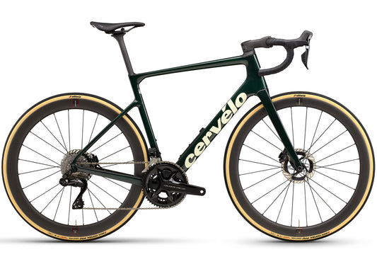2026 Cervélo Caledonia-5 Dura-Ace Di2 Unisex Endurance Road Bike, Emerald/Cream
