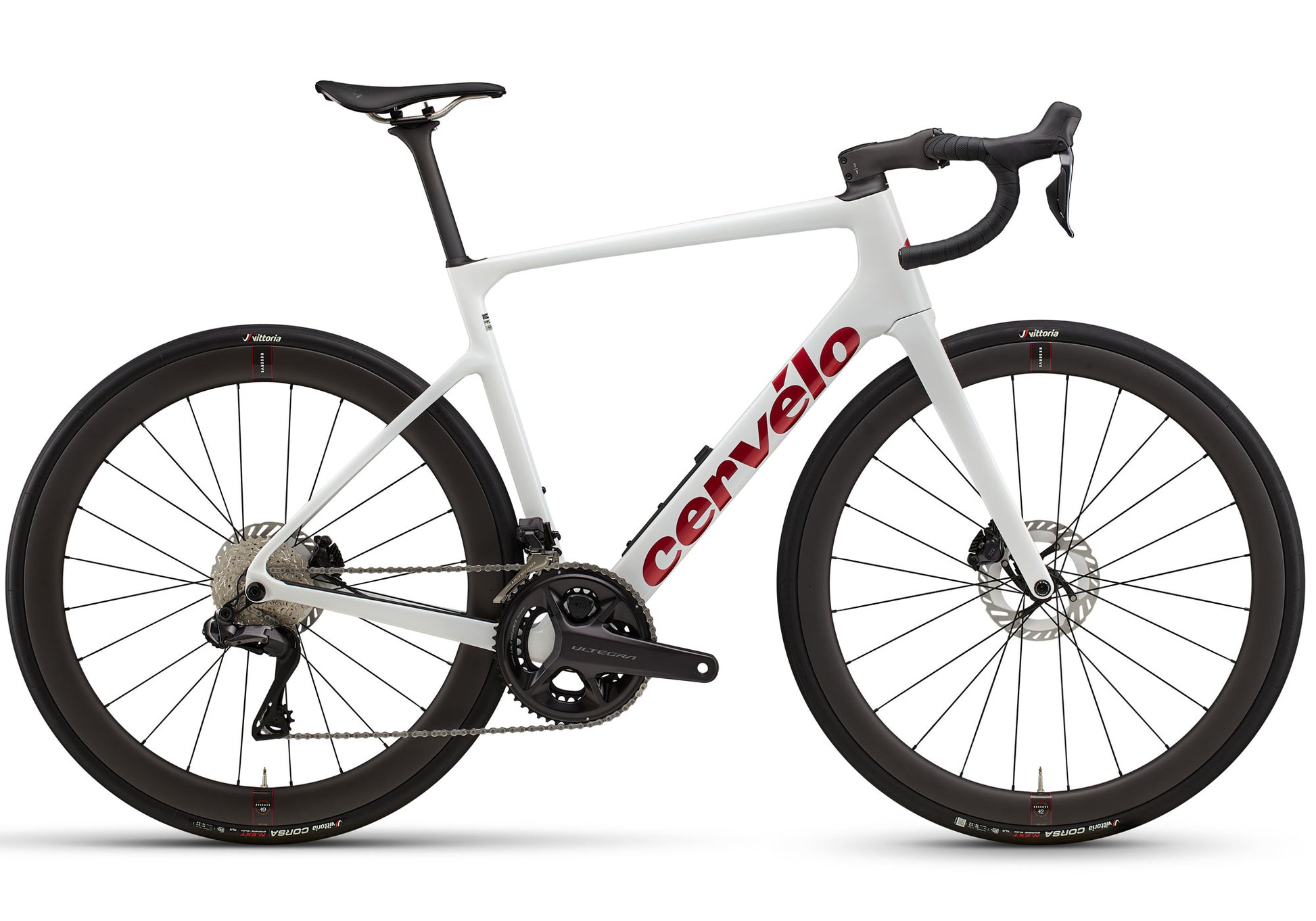 2026 Cervélo Caledonia-5 Ultegra Di2 Unisex Endurance Road Bike, Vanilla/Cherry