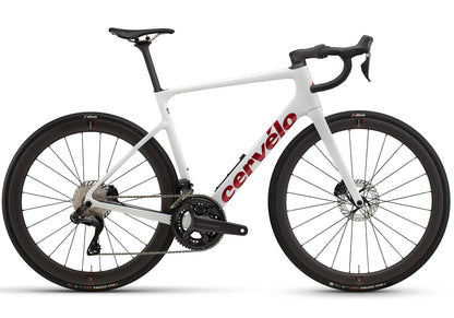 2026 Cervélo Caledonia-5 Ultegra Di2 Unisex Endurance Road Bike, Vanilla/Cherry