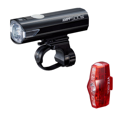 Cateye AMPP 500S & VIZ150 LED Light Set USB Rechargeable