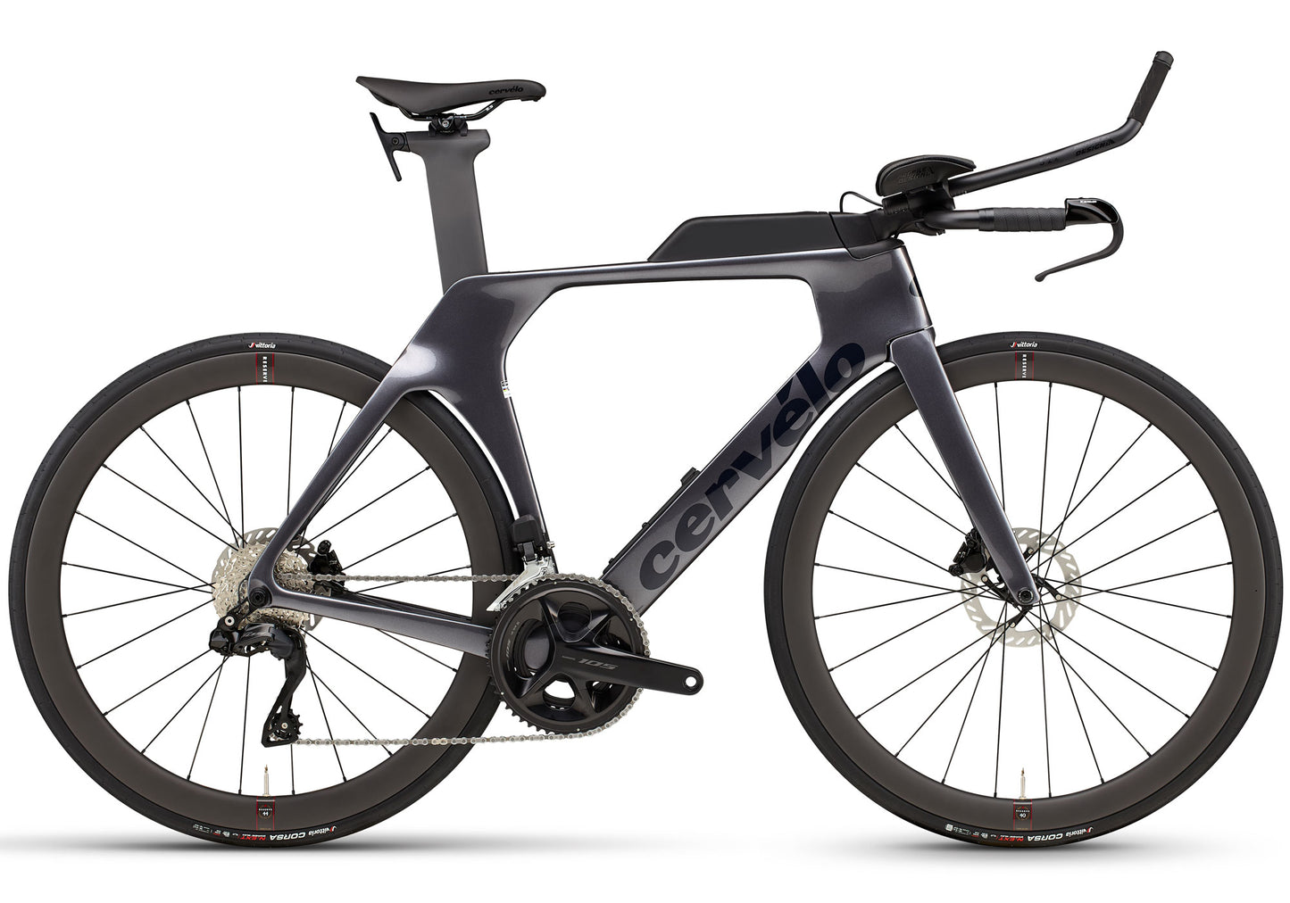 2026 Cervélo P 105 Di2 Unisex Time Trial/Triathlon Bike, Basalt