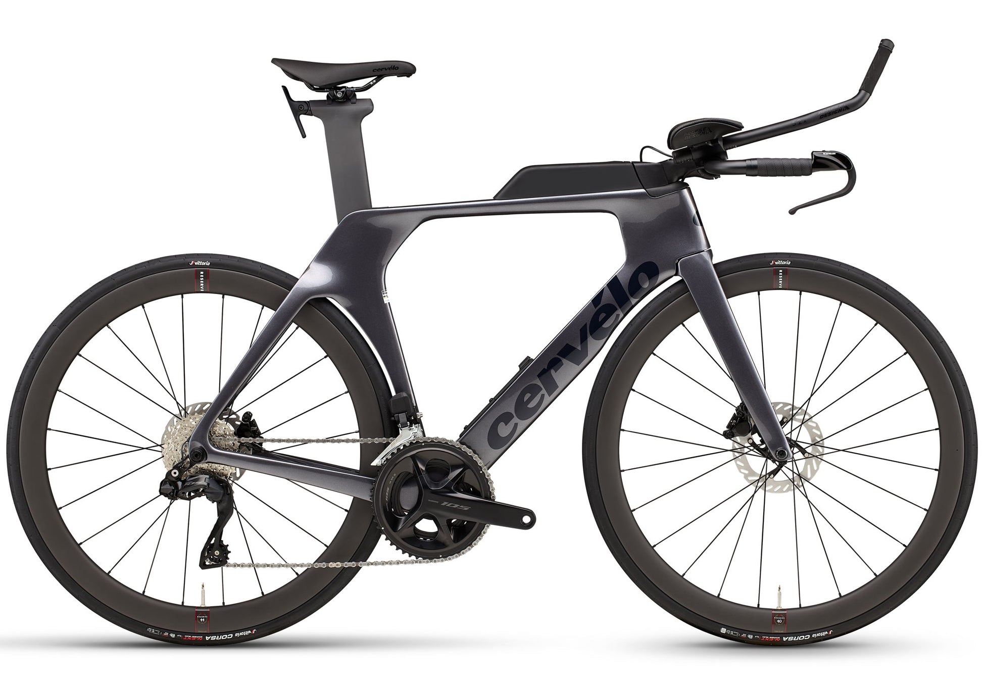 2026 Cervélo P 105 Di2 Unisex Time Trial/Triathlon Bike, Basalt