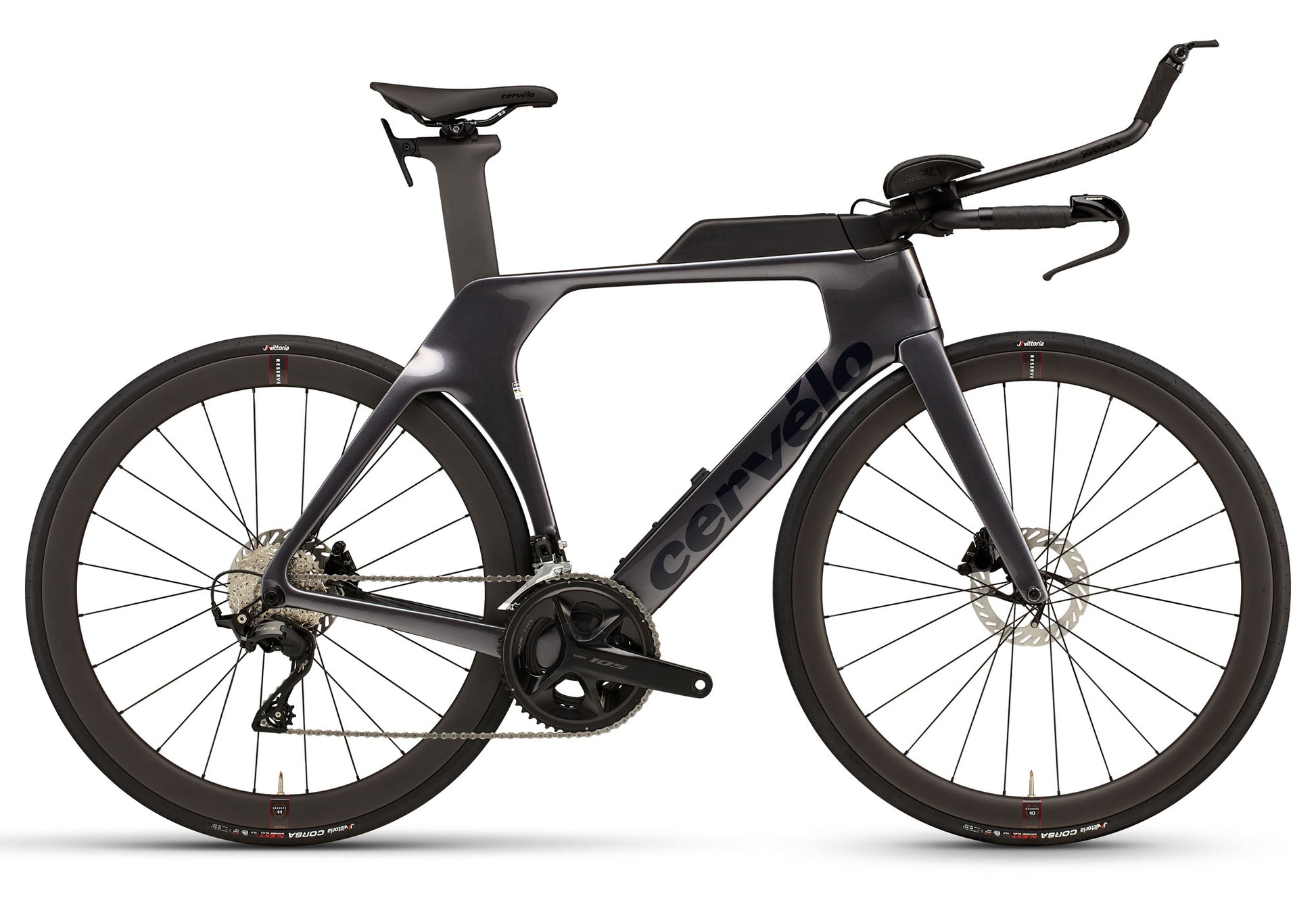 2026 Cervélo P 105 Race Unisex Time Trial/Triathlon Bike, Basalt