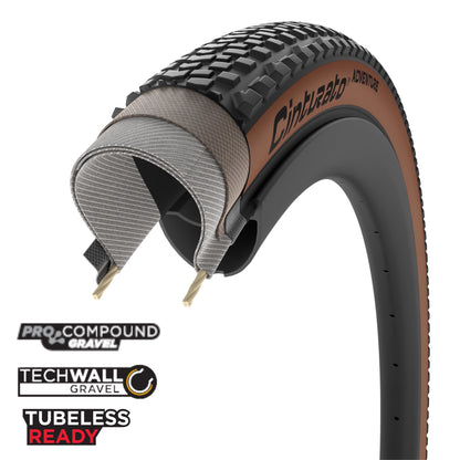 Pirelli Cinturato Gravel Adventure Tan Tubeless Ready 700C Bicycle Tyre 4190600,4190700,4329600 image 1