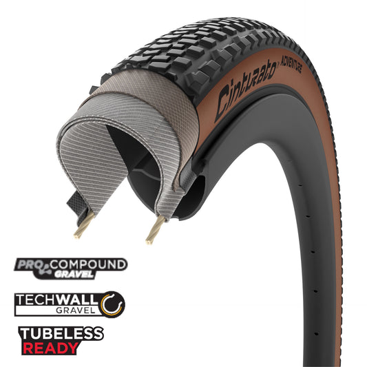 Pirelli Cinturato Gravel Adventure Tan Tubeless Ready 700C Bicycle Tyre 4190600,4190700,4329600 image 1