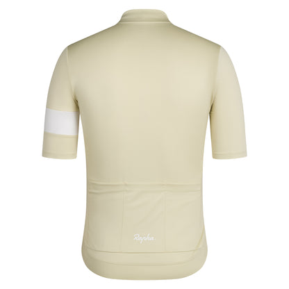 Rapha Men's Core Short Sleeve Cycling Jersey - Hay/White image 2