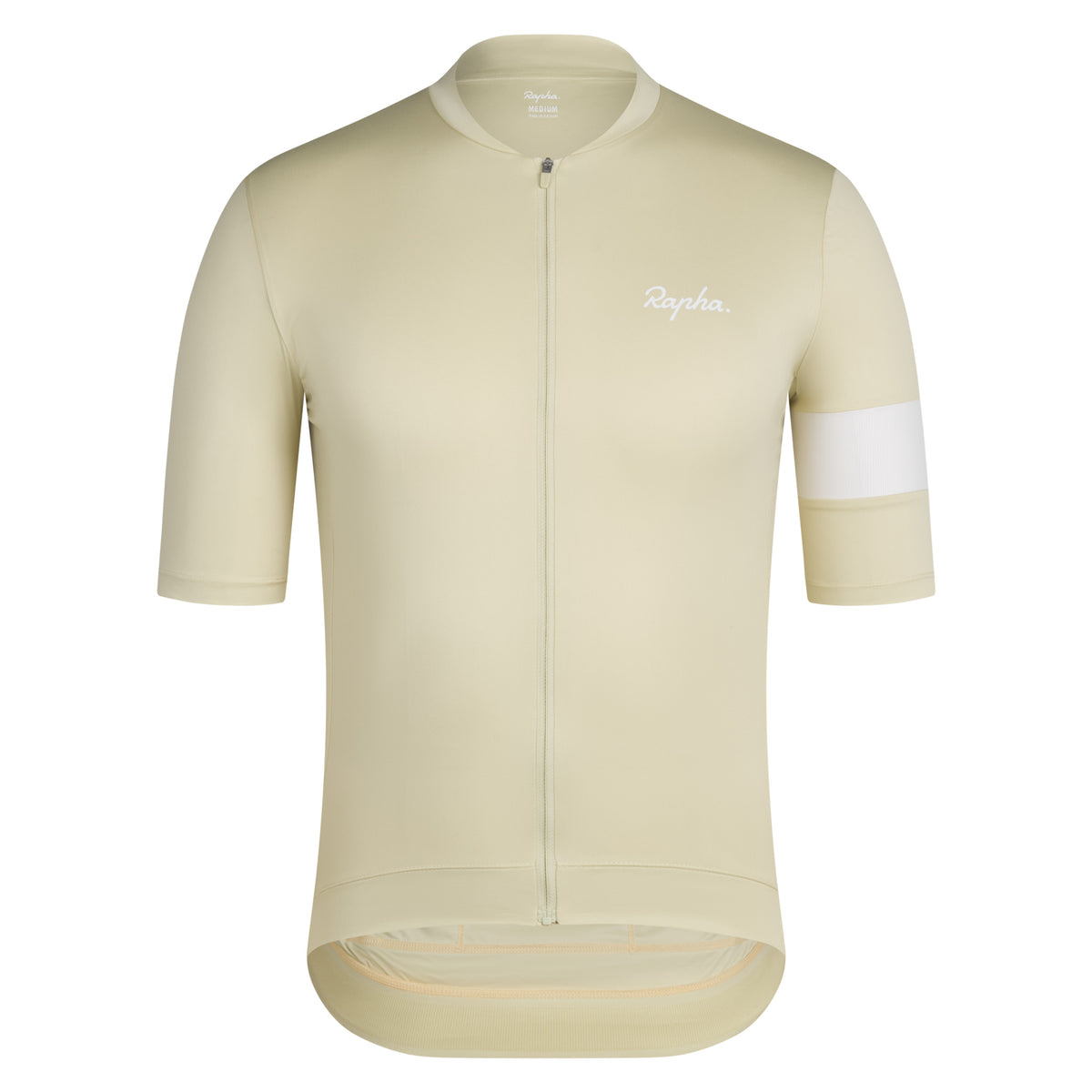 Rapha Men's Core Short Sleeve Cycling Jersey - Hay/White image 1