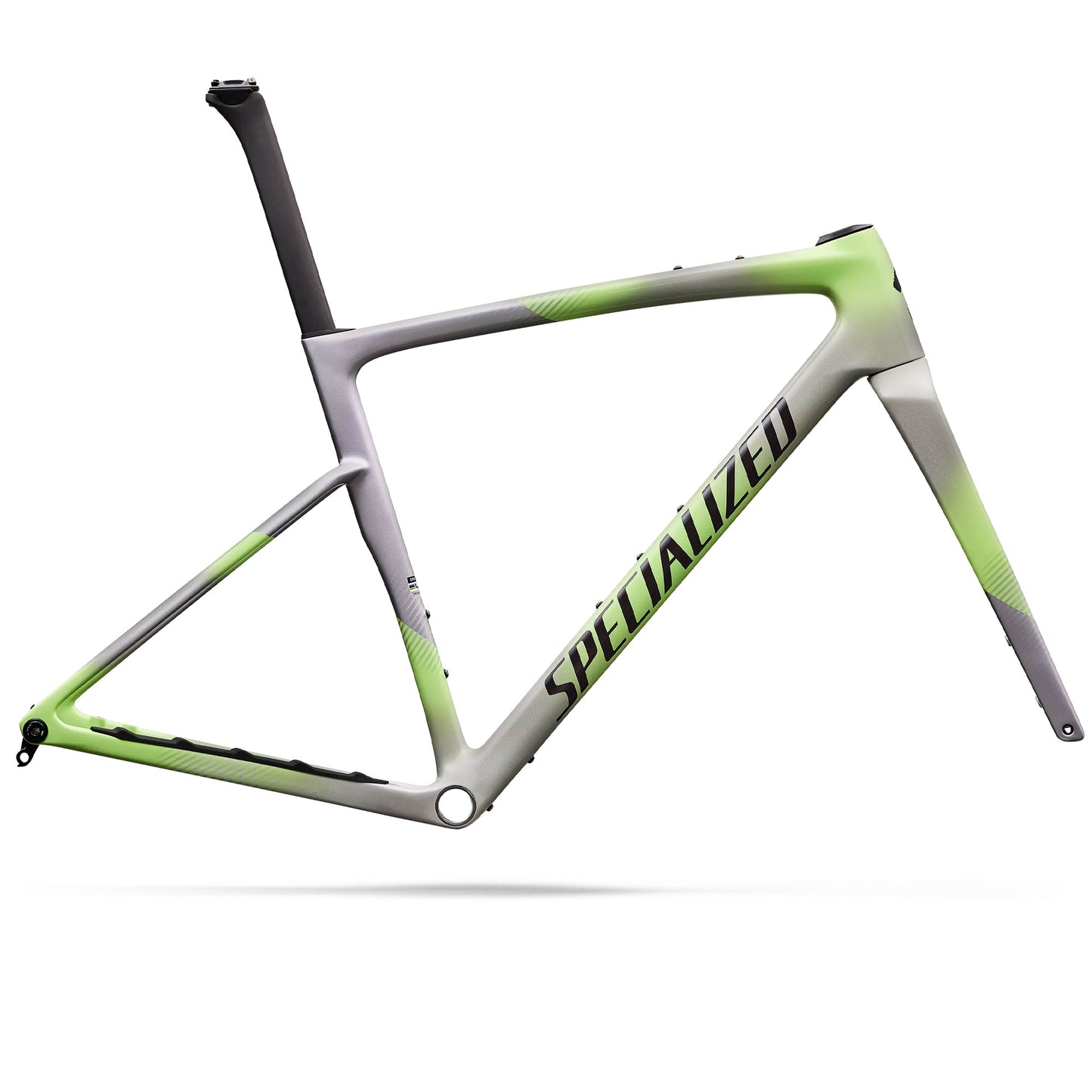 2027 Specialized Crux 5 Frameset, Dolomite Metallic/Powder Lime image 3