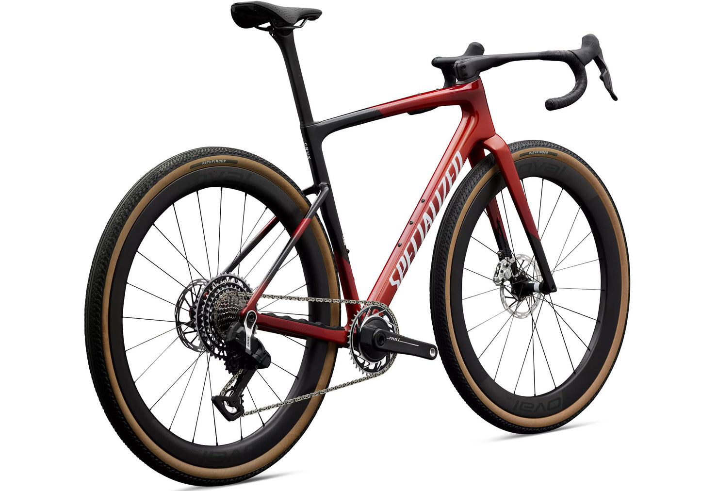 2027 Specialized Crux 5 S-Level Unisex Gravel Bike SRAM Red XPLR, Redwood Metallic image 3