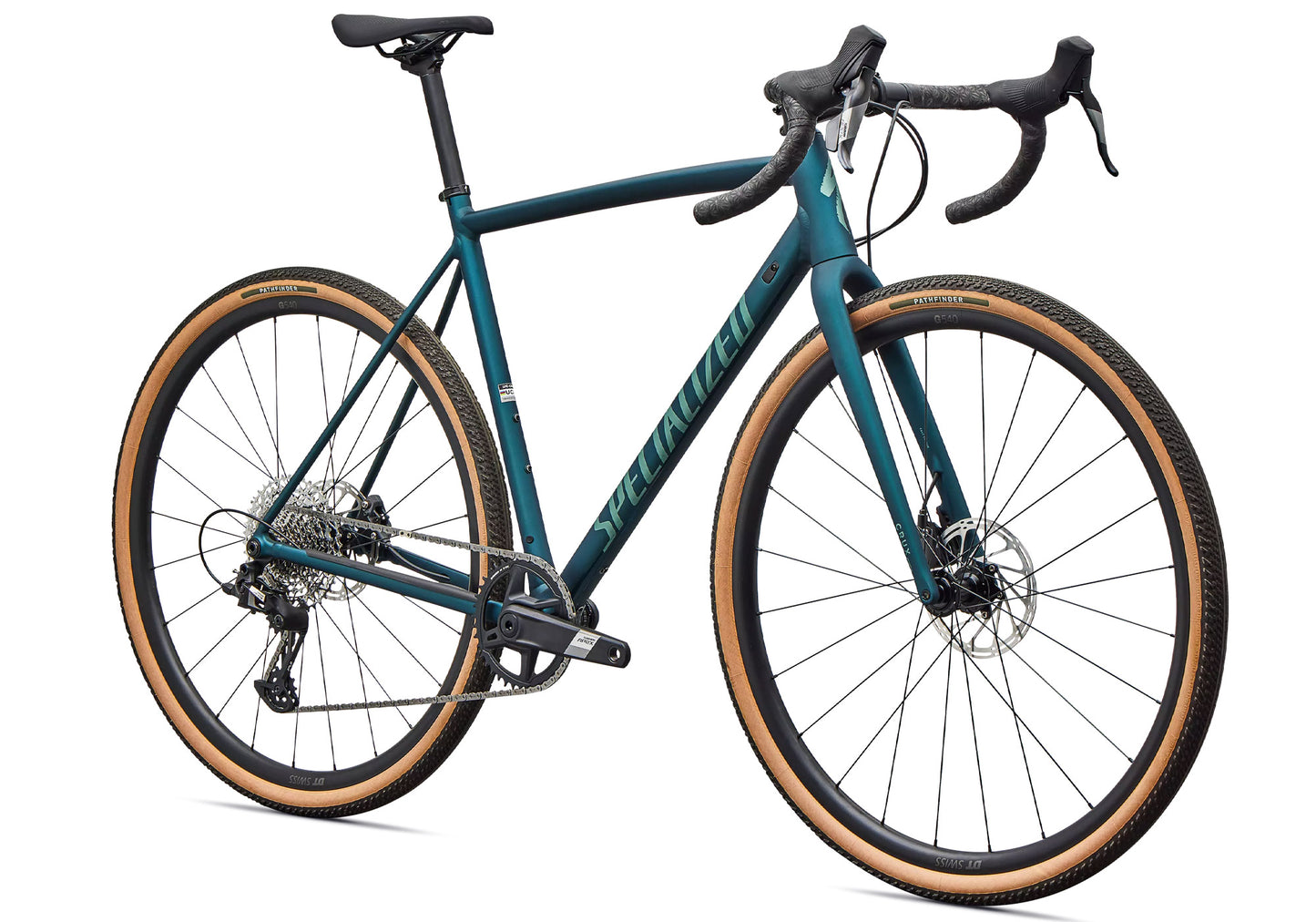 2026 Specialized Crux DSW Comp Unisex Gravel/Adventure Bike, Emerald Metallic/Fjord Metallic image 1