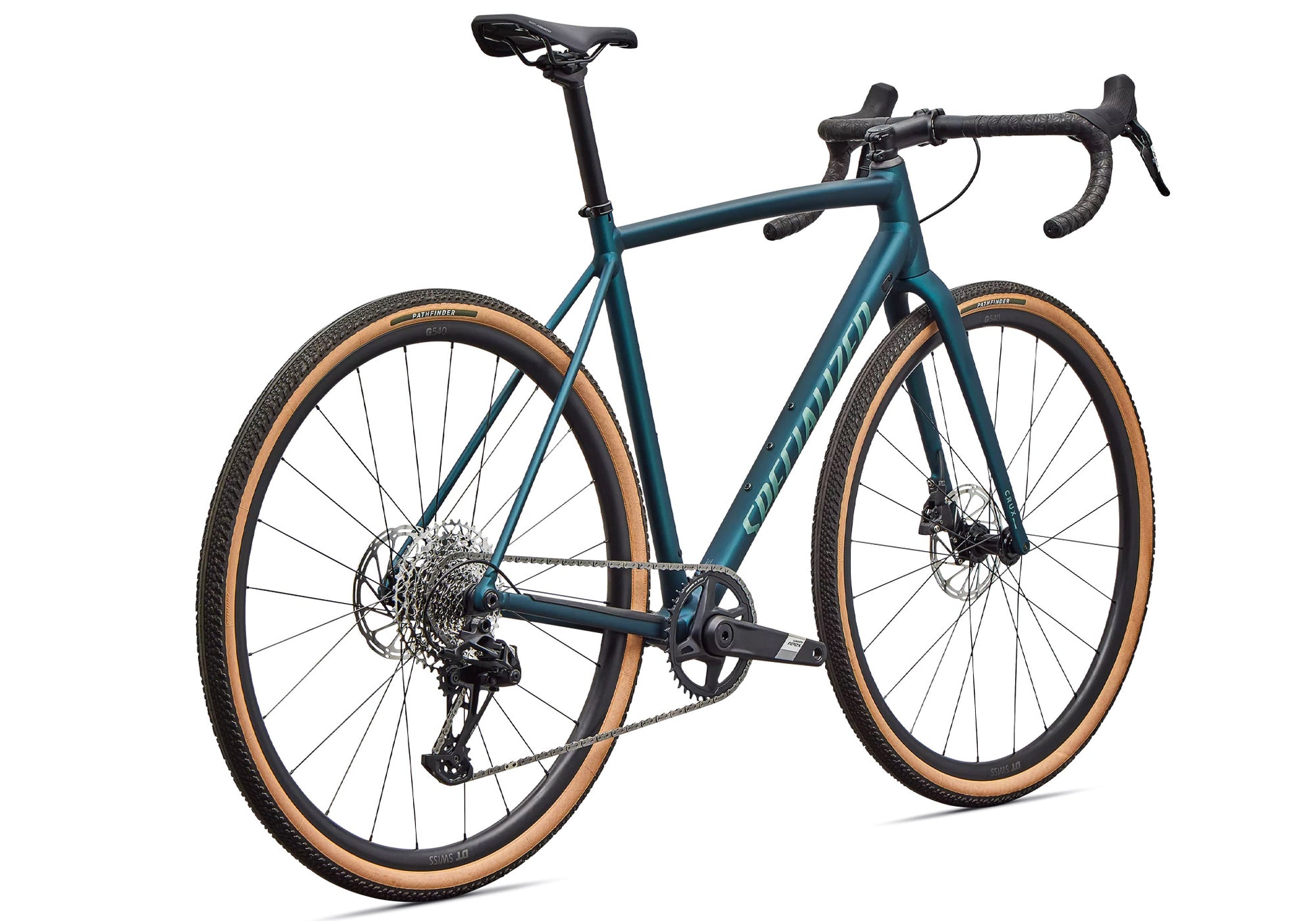 2026 Specialized Crux DSW Comp Unisex Gravel/Adventure Bike, Emerald Metallic/Fjord Metallic image 2