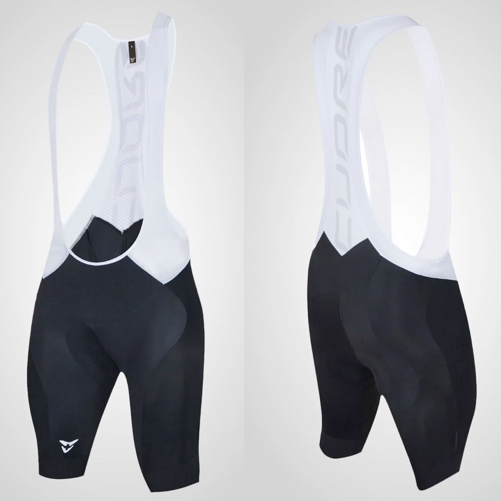 Cuore Men's Silver Bib Shorts Black/White