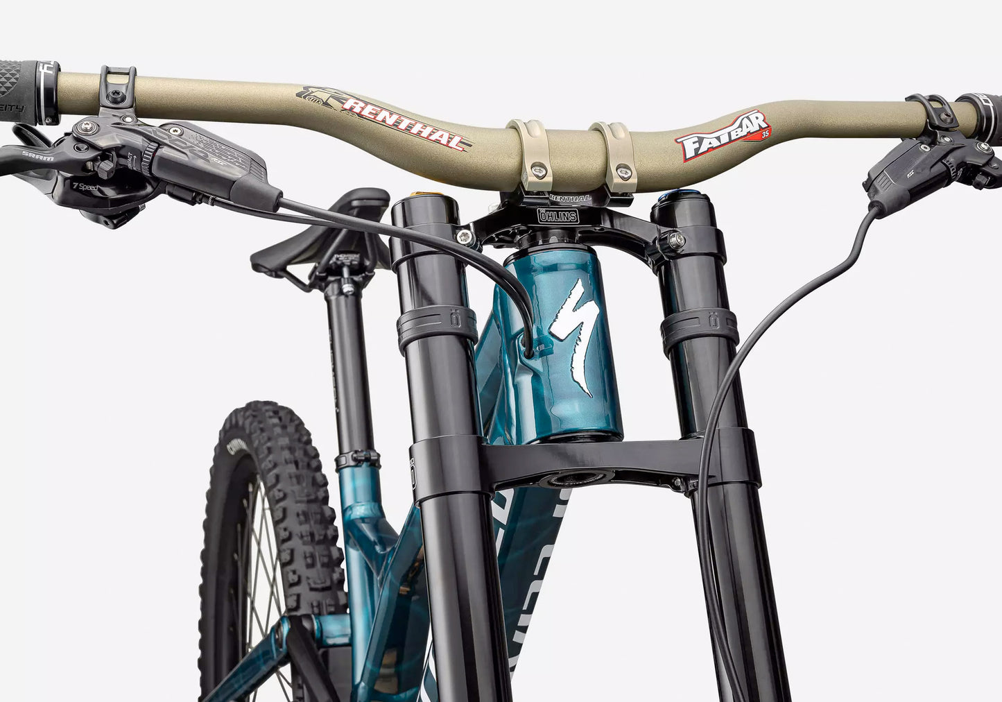 2024 Specialized Demo Race, Gloss Teal Tint/White
