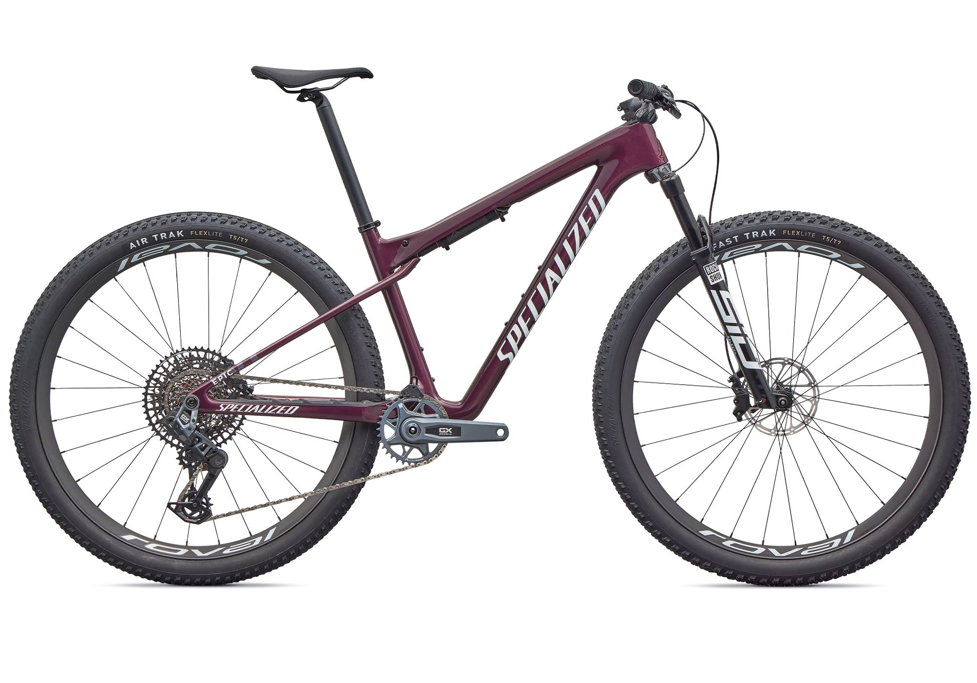 2026 Specialized Epic World Cup Expert Unisex Mountain Bike, Gloss Bordeaux Metallic/White image 3