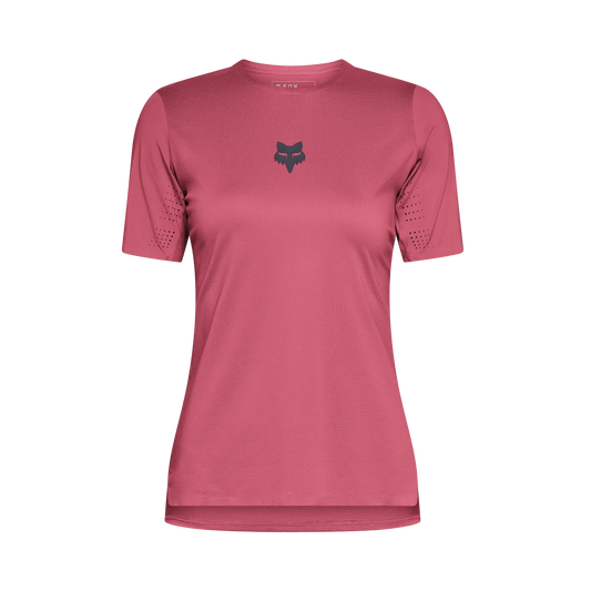 Fox Flexair Women's Short Sleeve Mountain Bike Jersey - Berry image 1
