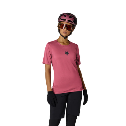 Fox Flexair Women's Short Sleeve Mountain Bike Jersey - Berry image 3