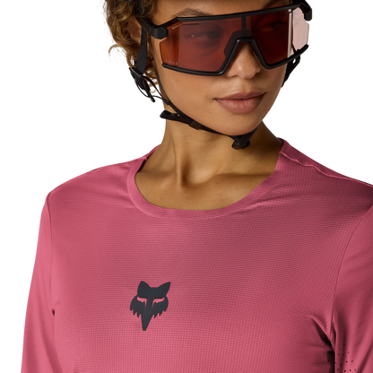 Fox Flexair Women's Short Sleeve Mountain Bike Jersey - Berry image 6