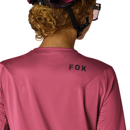 Fox Flexair Women's Short Sleeve Mountain Bike Jersey - Berry image 5