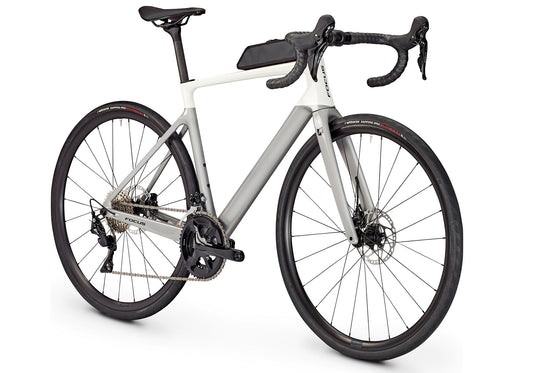 2024 Focus Paralane 8.7 Unisex Endurance Road Bike, Battery White/Silver