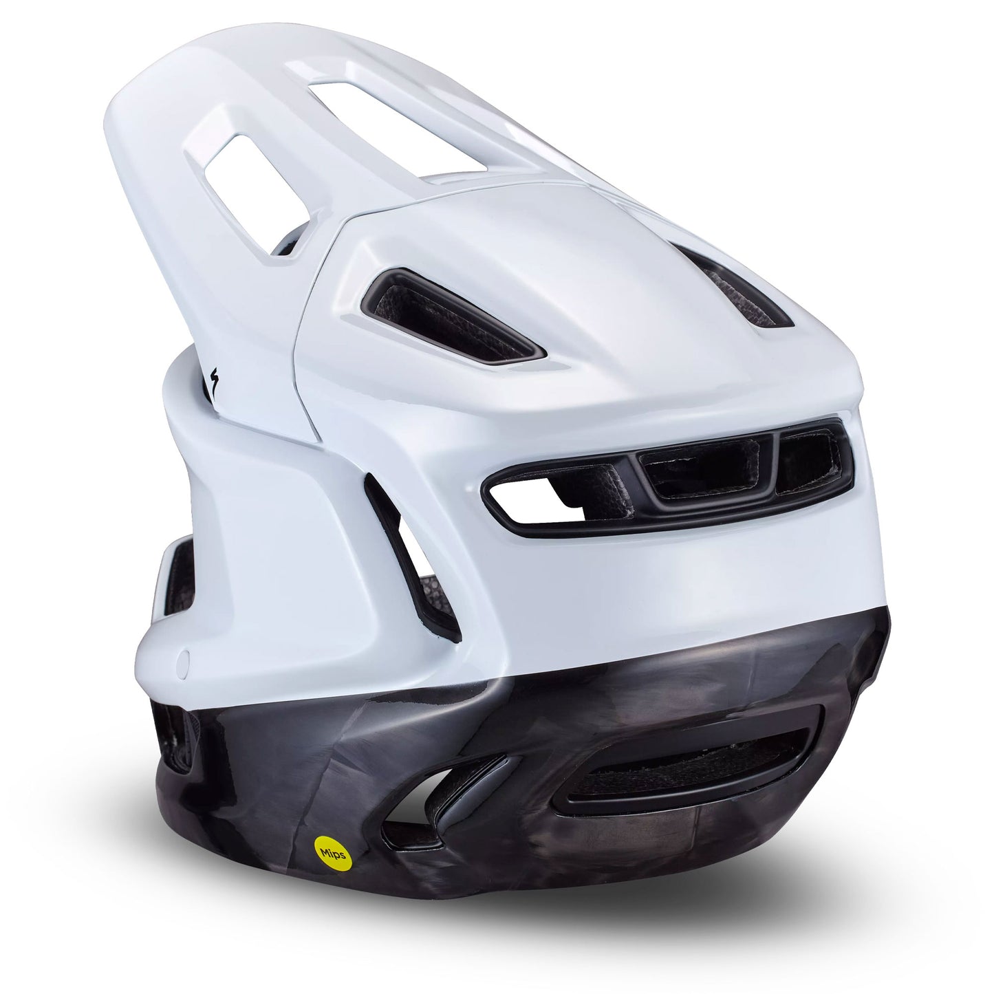 Specalized Gambit Full Face MTB Helmet - White/Carbon image 2