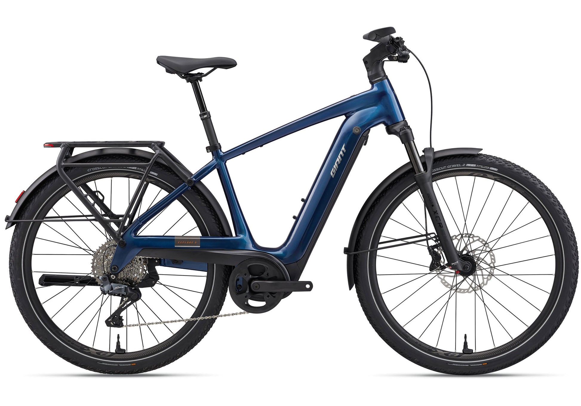 2026 Giant Explore E+ 1 Double Diamond Men's Electric Bike, Metallic Navy image 2