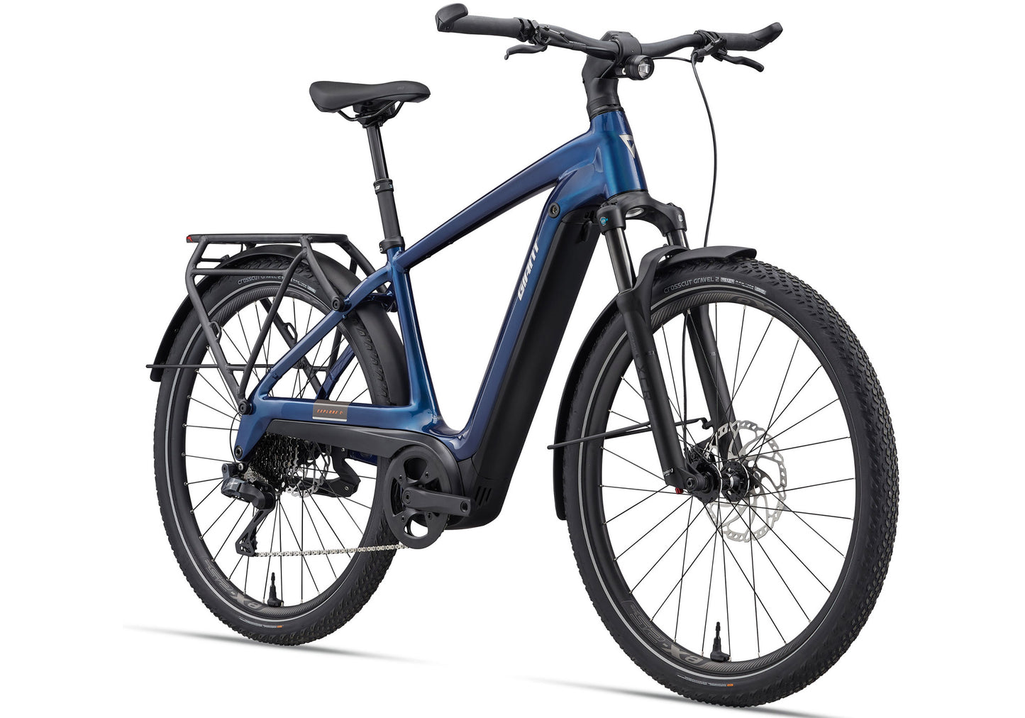 2026 Giant Explore E+ 1 Double Diamond Men's Electric Bike, Metallic Navy image 1