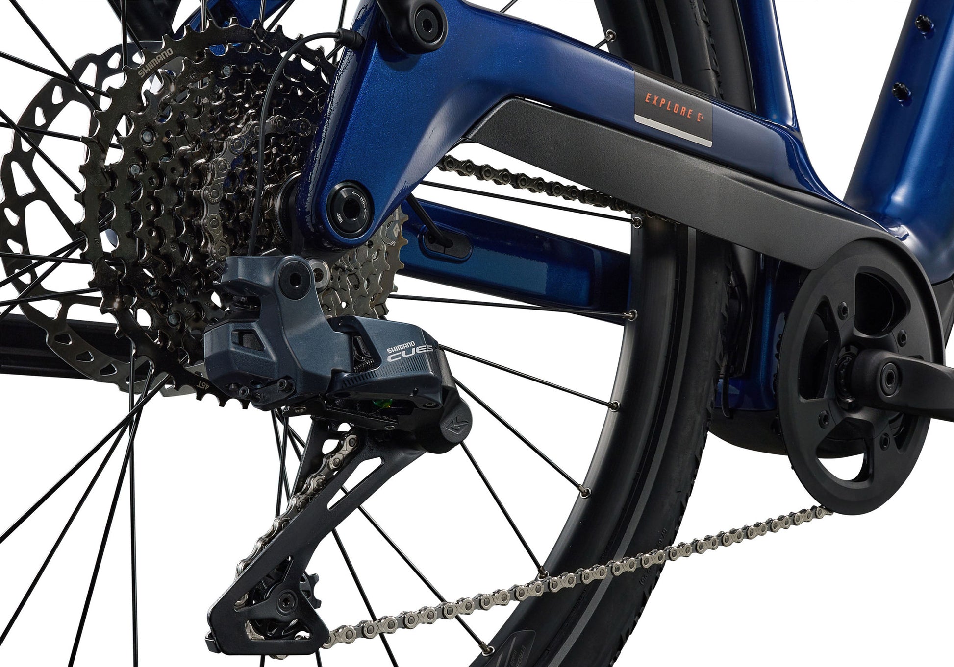 2026 Giant Explore E+ 1 Double Diamond Men's Electric Bike, Metallic Navy image 4