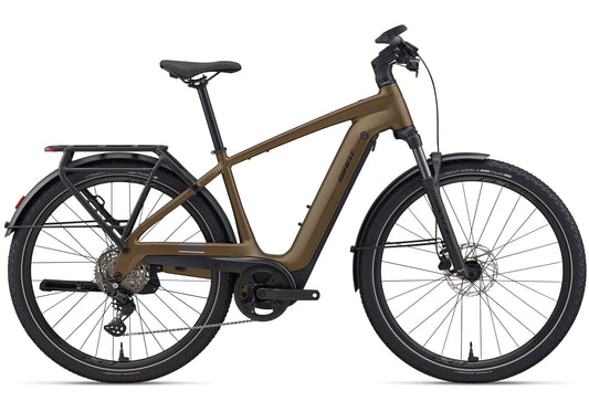 2026 Giant Explore E+ 3 Double Diamond, Men's Electric Bike, Pyrite Brown image 1