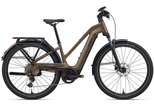 2026 Giant Explore E+ 3 Stagger Men's Electric Bike, Pyrite Brown image 1