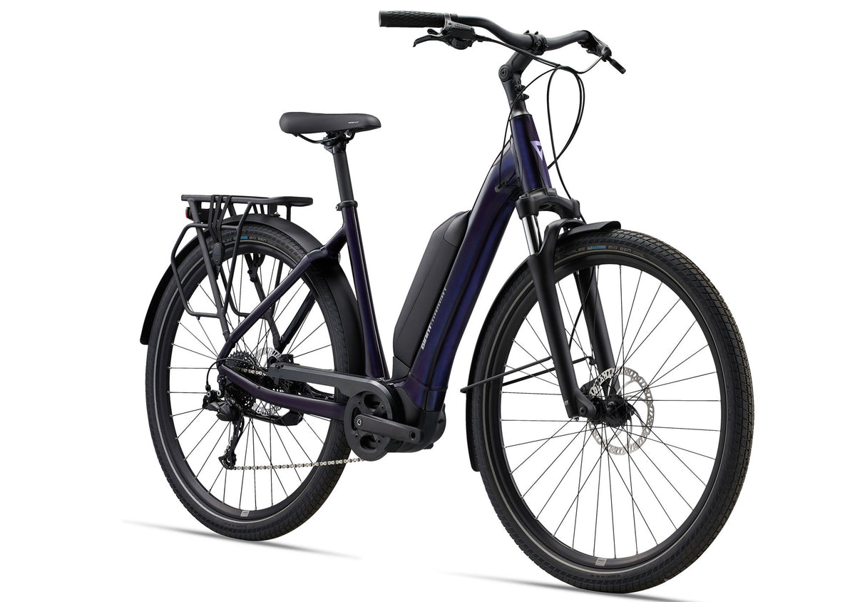 2025 Giant Expression E+ Unisex Electric Urban Bike, Black Currant
