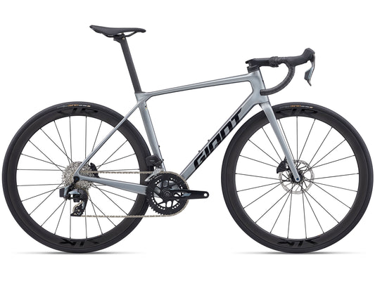 2026 Giant TCR Advanced Pro 1-AXS Men's Road Bike, Tech Silver