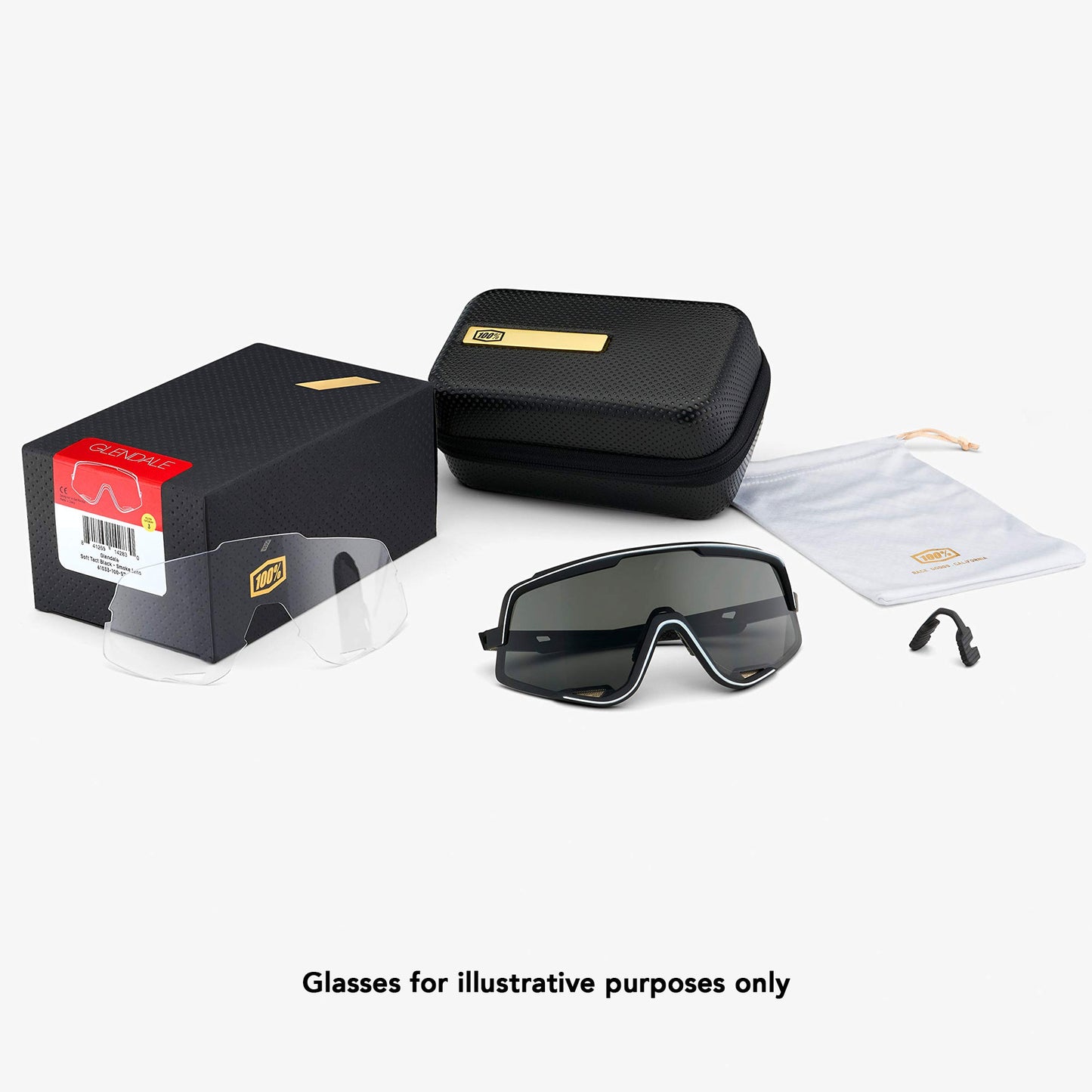 100% GLENDALE - Soft Tact Grey Camo - HiPER Red Lens + Replacement Lens 60011-00008 image 3