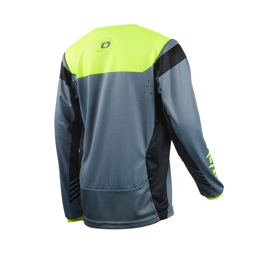 O'Neal Element FR Men's MTB Jersey - Hybrid Grey/Neon Yellow image 2