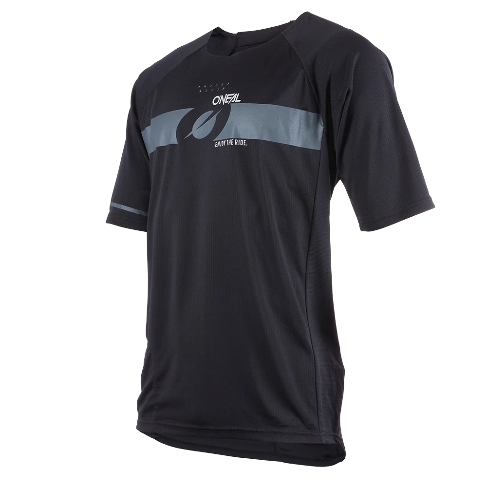 O'Neal Pin It Men's Short Sleeve Mountain Bike Jersey - Black/Grey image 1