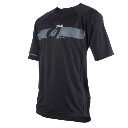 O'Neal Pin It Men's Short Sleeve Mountain Bike Jersey - Black/Grey image 1