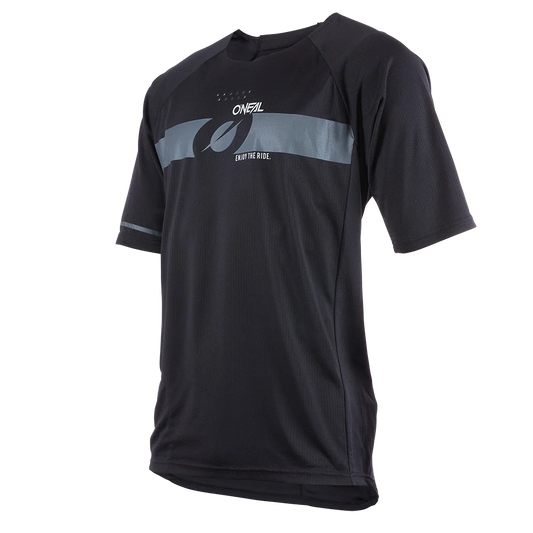 O'Neal Pin It Men's Short Sleeve Mountain Bike Jersey - Black/Grey image 1