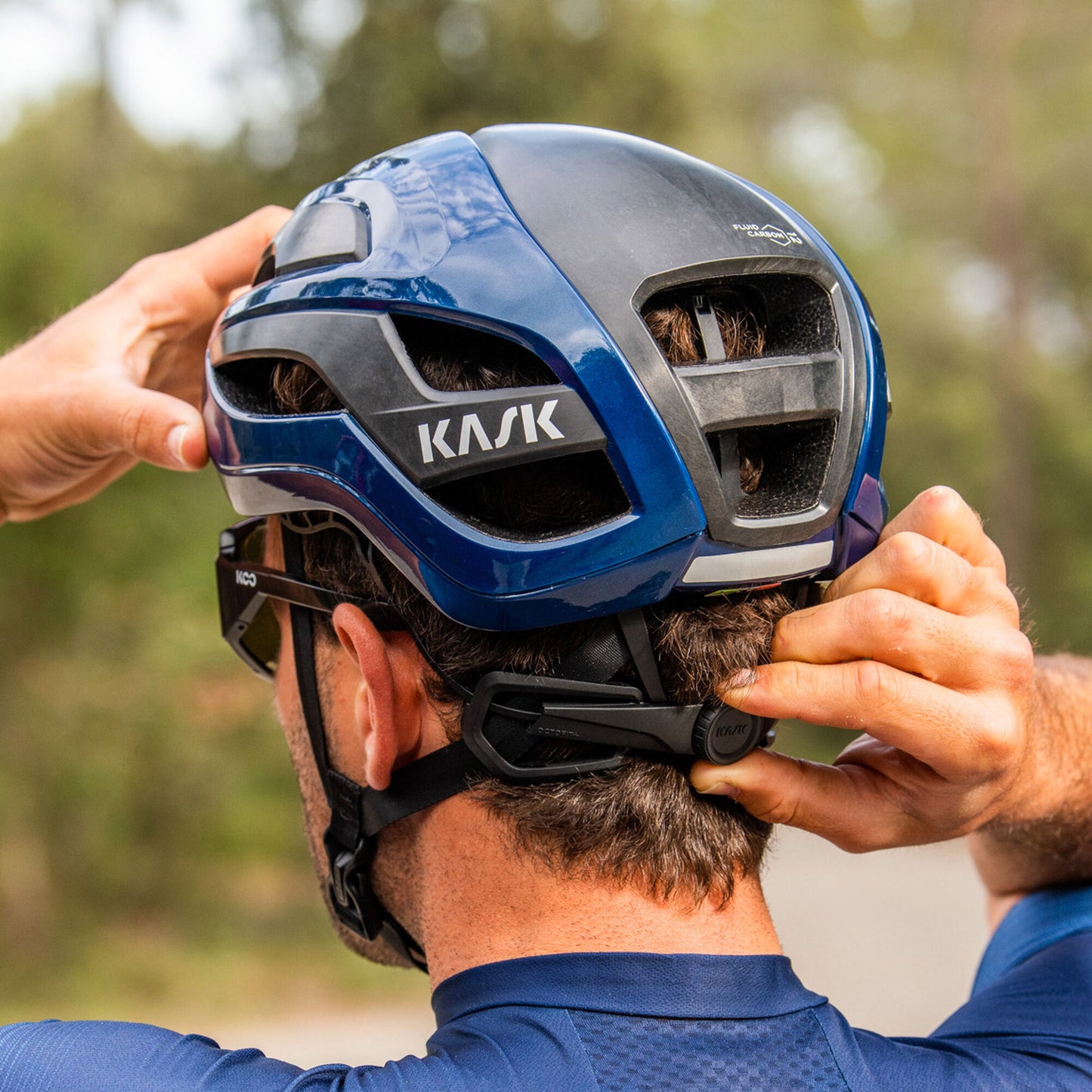 Kask Elemento Unisex Road Cycling Helmet, Oxford Blue image 4