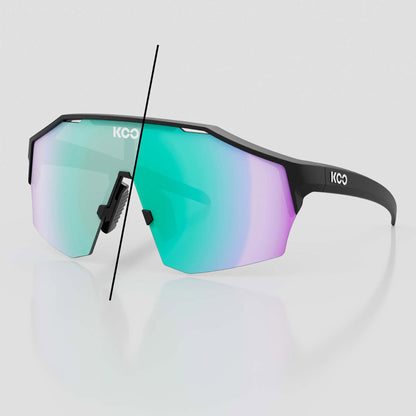 Koo Alibi Black Matt/Photochromatic Green Mirror - Large OEY00009.848.L image 1