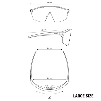 Koo Alibi White Matt/Red Mirror Unisex Cycling Sunglasses - Large OEY00009.847.L image 4