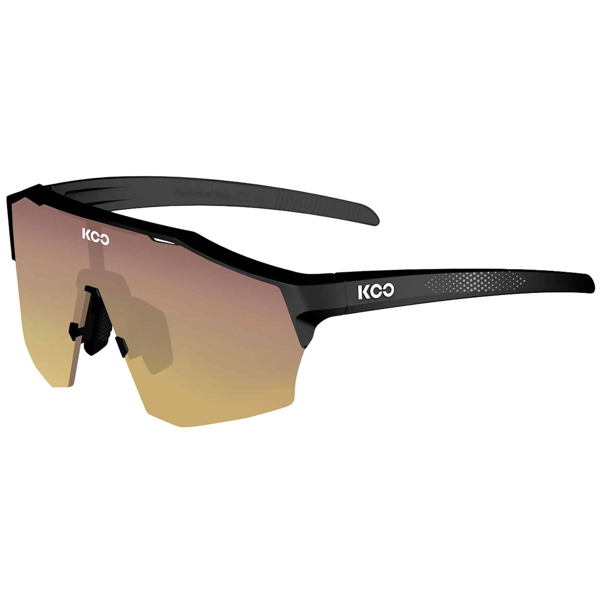 Koo Alibi Strade Bianchi Cycling Sunglasses -  Black Matt/Sunrise Mirror Lenses image 1