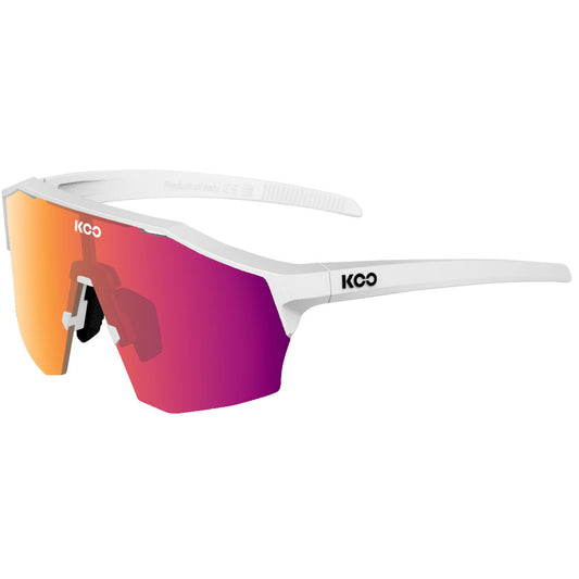 Koo ALIBI Unisex Cycling Sunglasses White Matt / Fuchsia Photochromic Lens MR Large