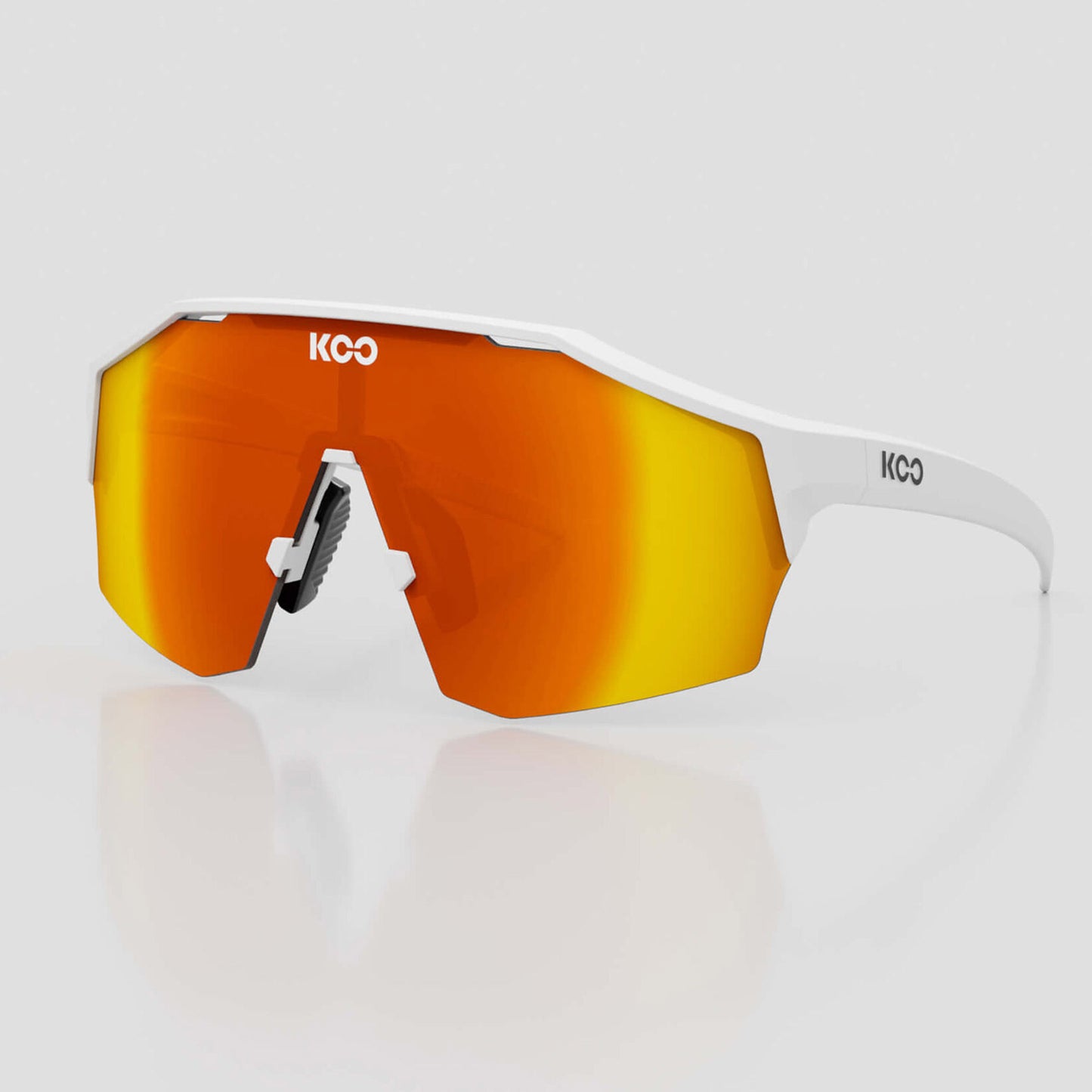 Koo Alibi White Matt/Red Mirror Unisex Cycling Sunglasses - Medium OEY00009.847 image 1