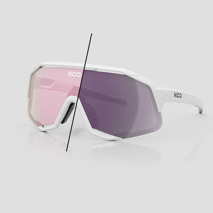 Koo Demos White/Photochromatic Pink Unisex Cycling Sunglasses OEY00005.907 image 1