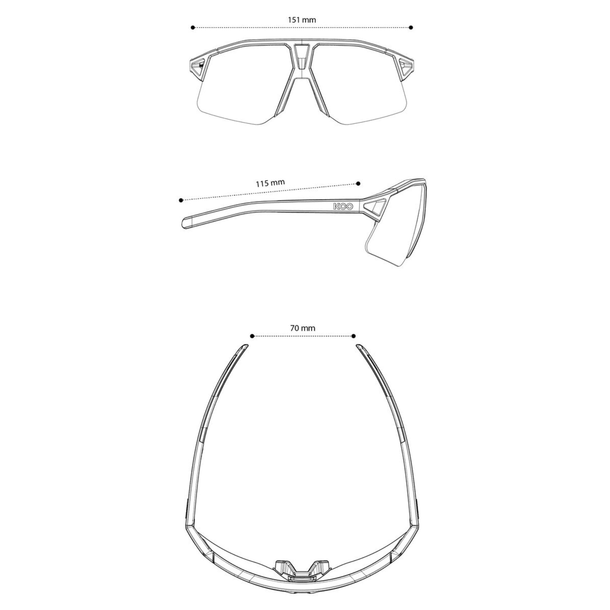 Koo Hype Crystal/Turquoise Mirror Lens, Unisex Cycling Sunglasses OEY00013.835 image 4