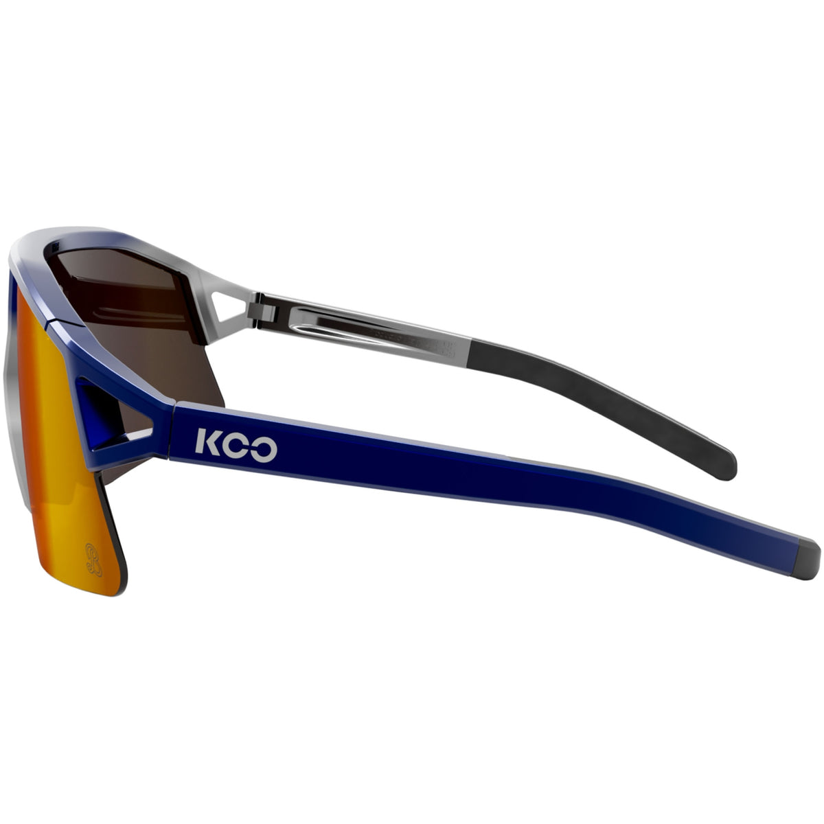 Koo Hype REd Bull Bora Unisex Cycling Sunglasses - Blue/Silver Frame with Light Red Mirror Lens image 2