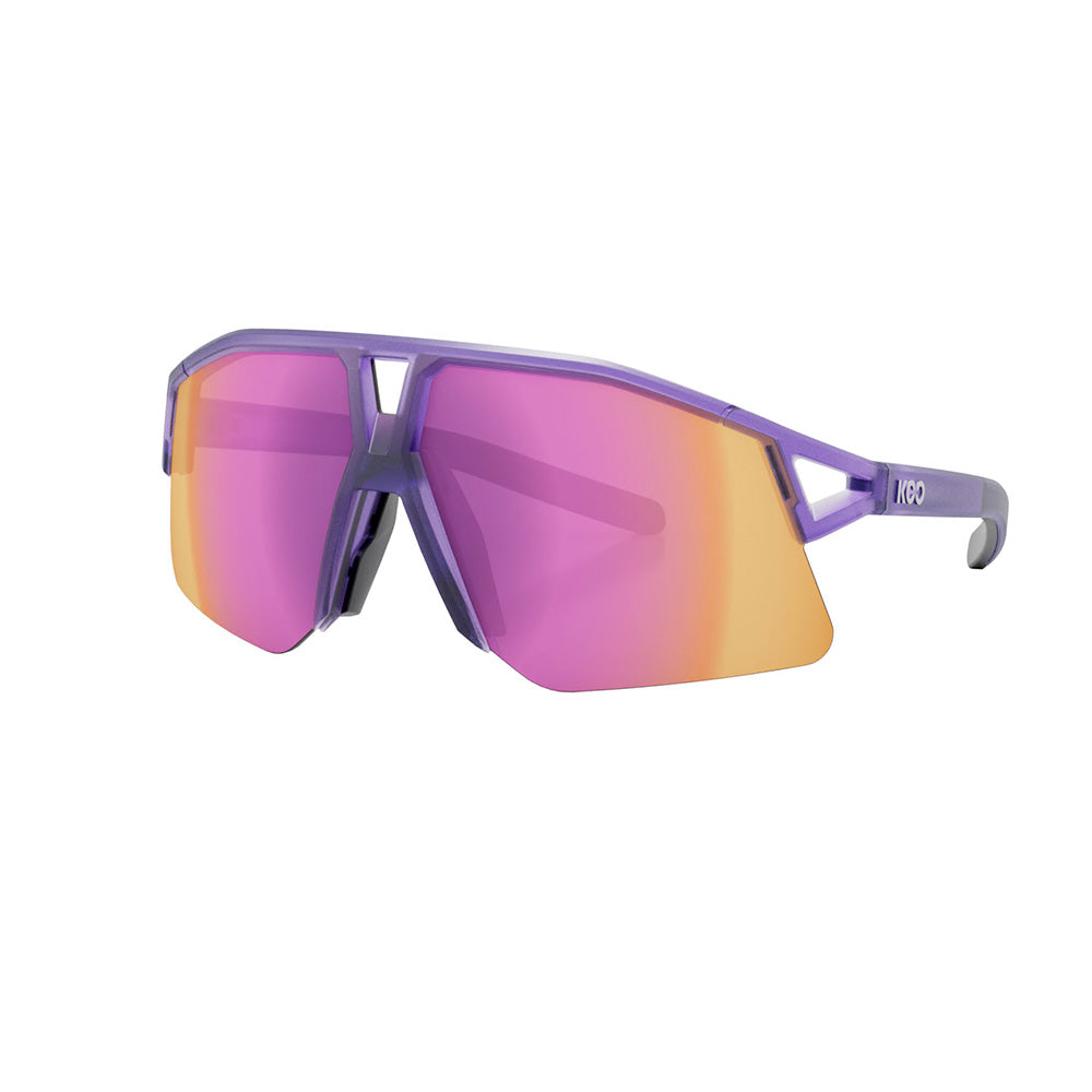 Koo Hype Unisex Cycling Sunglasses - Violet Glass Matt Frame / Light Pink Mirror Lens image 1
