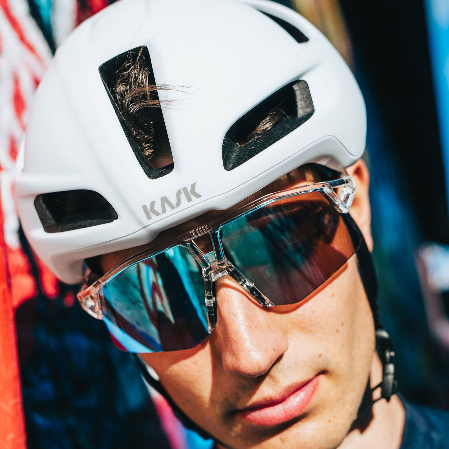 Koo Hype Crystal/Turquoise Mirror Lens, Unisex Cycling Sunglasses OEY00013.835 image 5