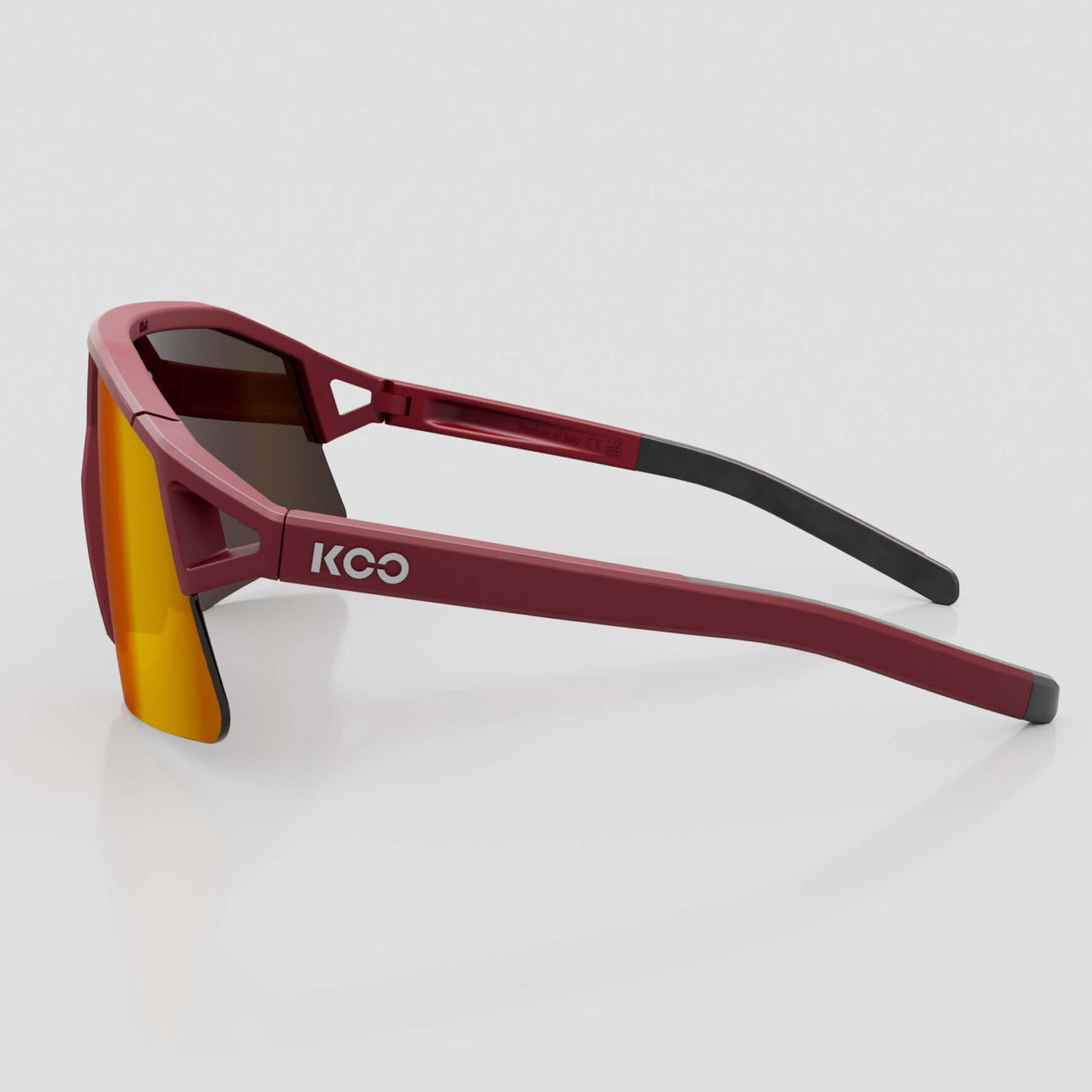 Koo Hype Dark Red Matt/Red Mirror Lens Unisex Cycling Sunglasses OEY00013.831 image 4