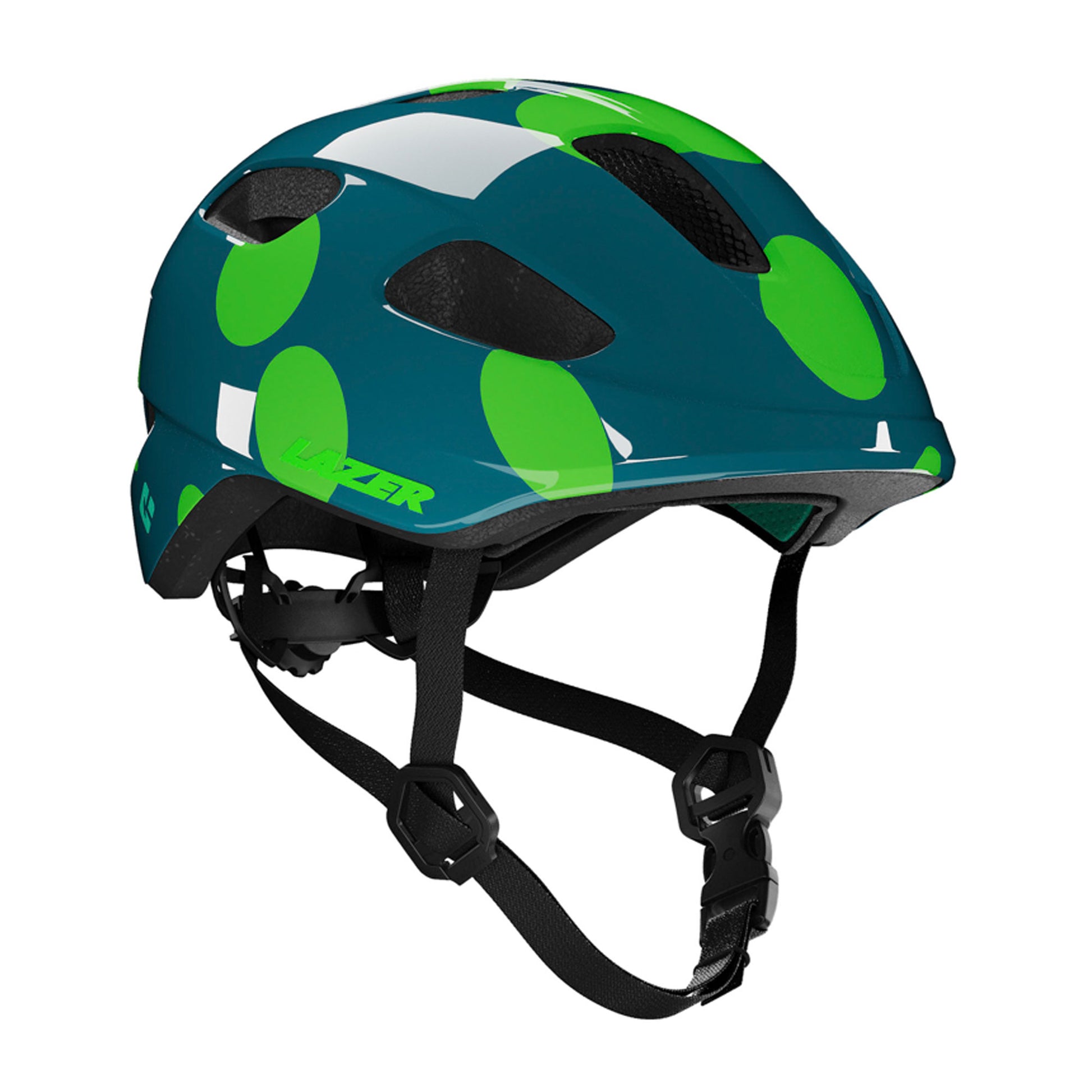 Lazer Nutz 2.0 Kineticore Kids Helmet, Green Dots (50-56 cm) BLA2547893362 image 1